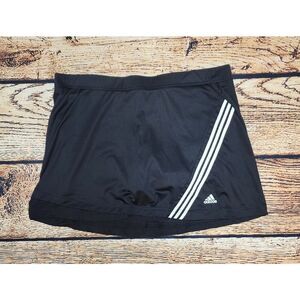 Adidas Women's Black/White Size Large L SC Tennis Sport Skirt Skort 3 Stripes